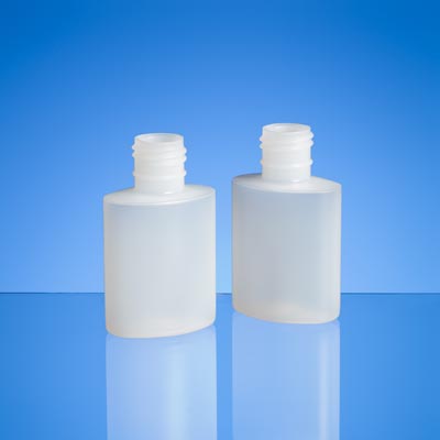0.5OZ WHITE SAMPLER OVAL HDPE WITH 15-415 NECK FINISH