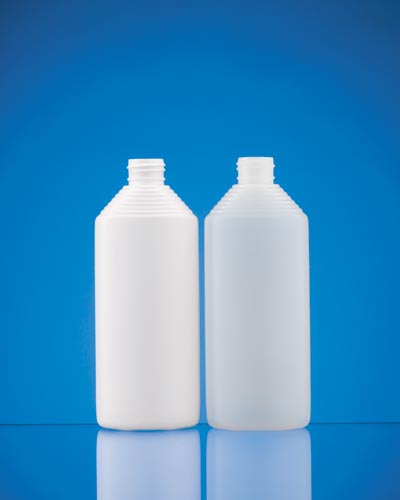 8OZ NATURAL TERRACED OVAL HDPE WITH 24-410 NECK FINISH