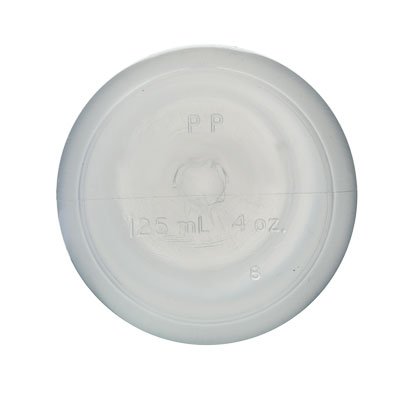4OZ NATURAL PP WIDE MOUTH BOTTLE CAPPED INCLUDED ROUND - 38-415 NECK-detail image