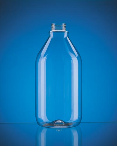 64OZ WHITE DECANTER ROUND PET WITH 38-400 NECK FINISH