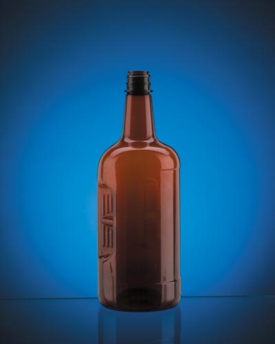 1.75LITER WHITE LIQUOR ROUND PET WITH 33-400 NECK FINISH
