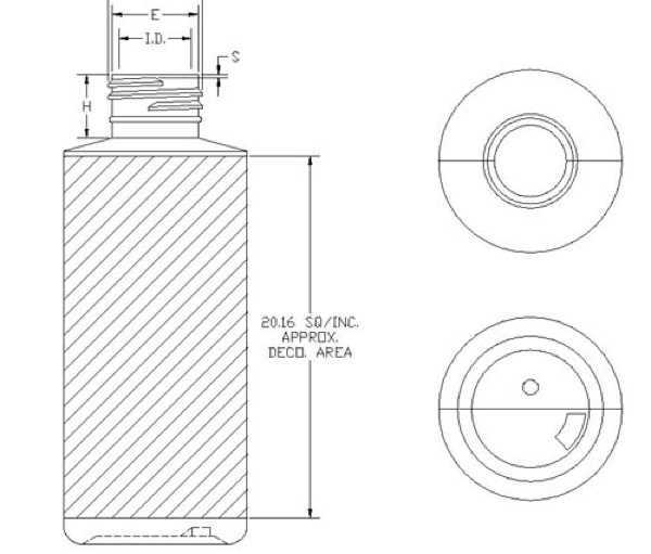 150ML WHITE CYLINDER HDPE WITH 24-410 NECK FINISH
