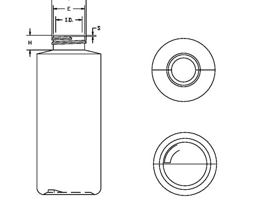 4OZ WHITE CYLINDER HDPE WITH 24-400 NECK FINISH