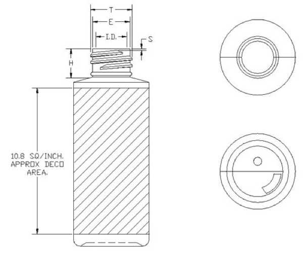 2OZ WHITE CYLINDER HDPE WITH 20-410 NECK FINISH