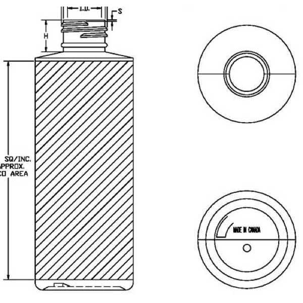 200ML WHITE CYLINDER HDPE WITH 24-410 NECK FINISH