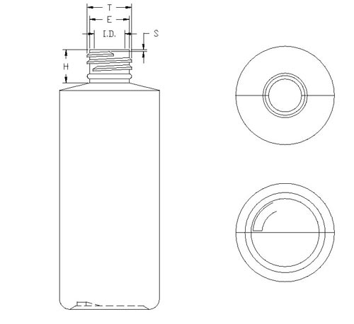 4OZ WHITE CYLINDER HDPE WITH 20-410 NECK FINISH