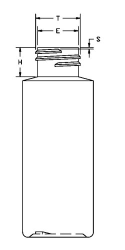 4OZ WHITE CYLINDER HDPE WITH 28-410 NECK FINISH