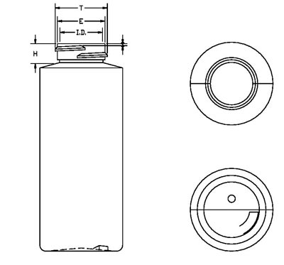 4OZ WHITE CYLINDER HDPE WITH 28-400 NECK FINISH