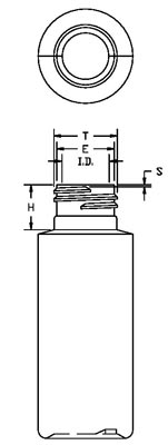 2OZ WHITE CYLINDER LDPE WITH 24-410 NECK FINISH