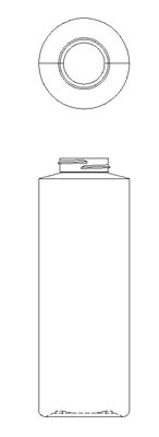 500ML WHITE CYLINDER LDPE WITH 38-400 NECK FINISH