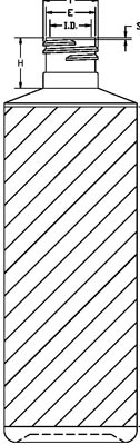 8OZ WHITE CYLINDER HDPE WITH 22-415 NECK FINISH