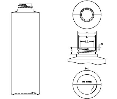 350ML WHITE CYLINDER HDPE WITH 28-400 NECK FINISH