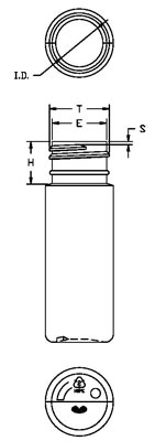 1OZ WHITE CYLINDER HDPE WITH 24-410 NECK FINISH