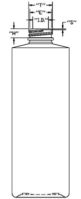500ML WHITE CYLINDER HDPE WITH 28-400 NECK FINISH