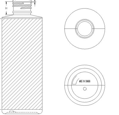200ML WHITE CYLINDER WITH 24-410 NECK FINISH