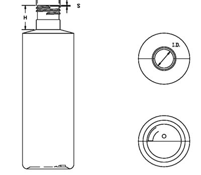 8OZ WHITE CYLINDER HDPE WITH 24-415 NECK FINISH