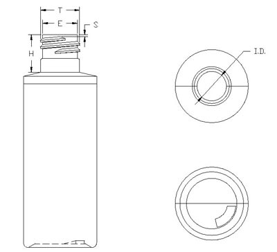 75ML WHITE CYLINDER HDPE WITH 20-415 NECK FINISH
