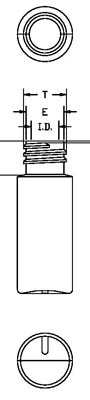 0.5OZ WHITE CYLINDER HDPE WITH 18-415 NECK FINISH