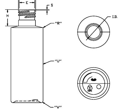 80ML WHITE CYLINDER HDPE WITH 20-415 NECK FINISH