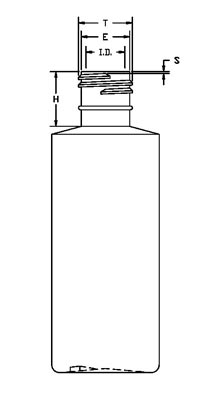 4OZ WHITE CYLINDER HDPE WITH 22-415 NECK FINISH