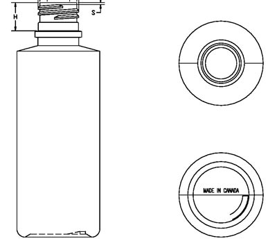 6OZ WHITE CYLINDER HDPE WITH 24-410 NECK FINISH
