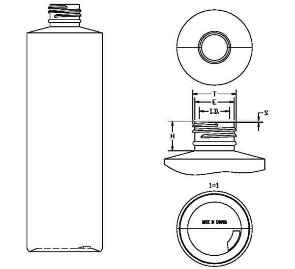 350ML WHITE CYLINDER LDPE WITH 24-410 NECK FINISH