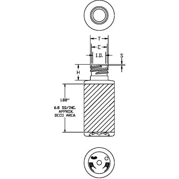1OZ CYLINDER PET WITH 18-415 NECK FINISH