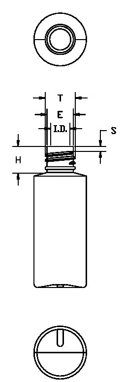 0.5OZ WHITE CYLINDER HDPE WITH 13-415 NECK FINISH