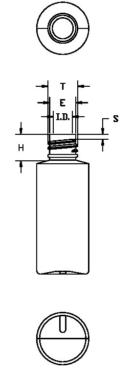 0.5OZ WHITE CYLINDER HDPE WITH 13-415 NECK FINISH