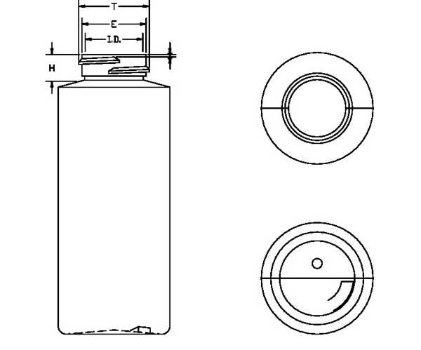 4OZ WHITE CYLINDER HDPE WITH 28-400 NECK FINISH