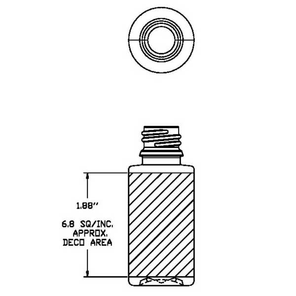 1OZ CLEAR CYLINDER PET WITH 18MM NECK