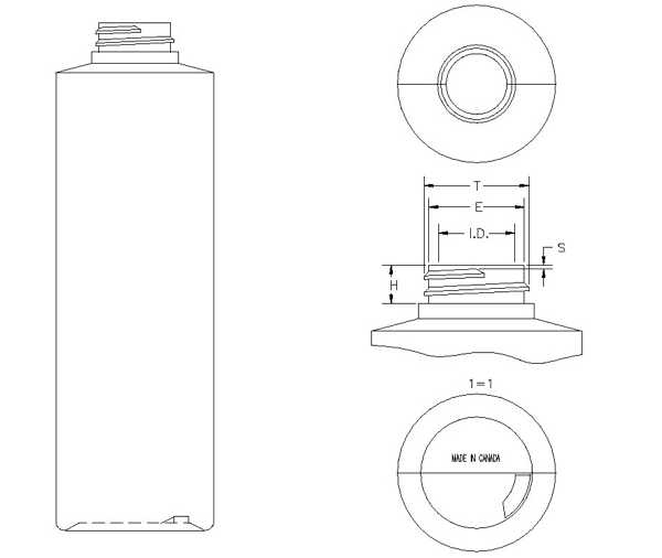 350ML WHITE CYLINDER HDPE WITH 28-400 NECK FINISH