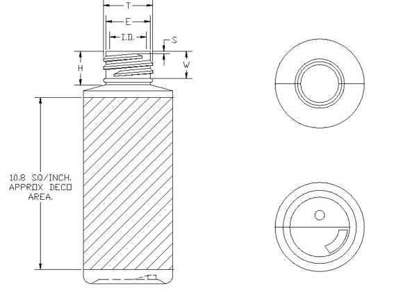 2OZ WHITE CYLINDER WITH 20-410 NECK FINISH