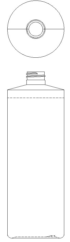 1LITER WHITE CYLINDER HDPE WITH 28-410 NECK FINISH