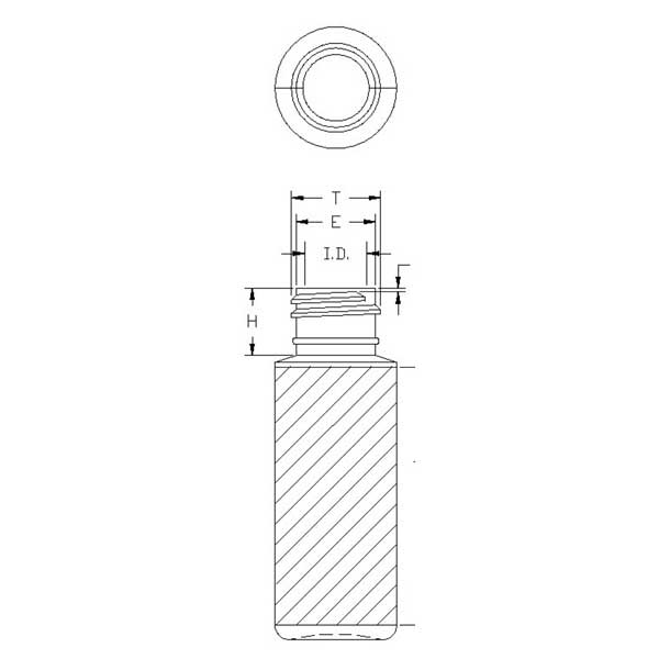 1OZ WHITE CYLINDER WITH 20-410 NECK FINISH