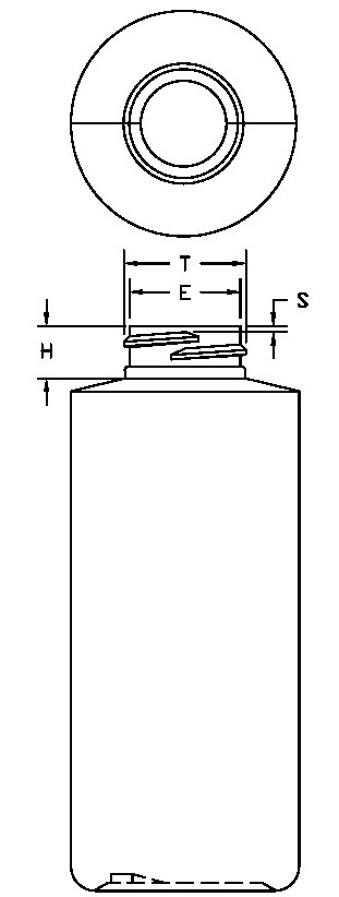 4OZ WHITE CYLINDER LDPE WITH 24-400 NECK FINISH