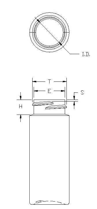 1OZ WHITE CYLINDER LDPE WITH 24-400 NECK FINISH