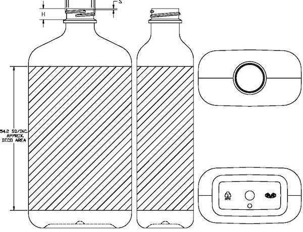 750ML METRIC OVAL PET WITH 28-400 NECK FINISH