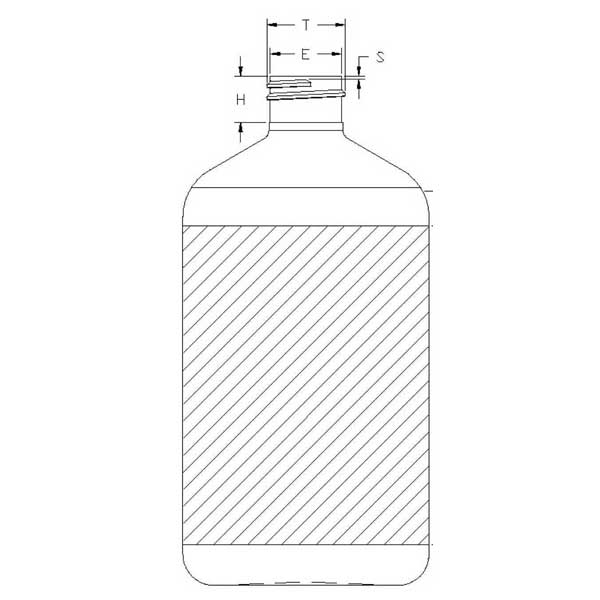 500ML METRIC OVAL PET WITH 28-410 NECK FINISH