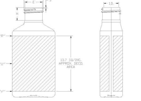 100ML METRIC OVAL PET WITH 24-410 NECK FINISH