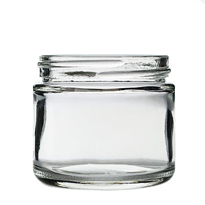 2OZ FLINT GLASS CREAM JAR ROUND  - 53-400 NECK