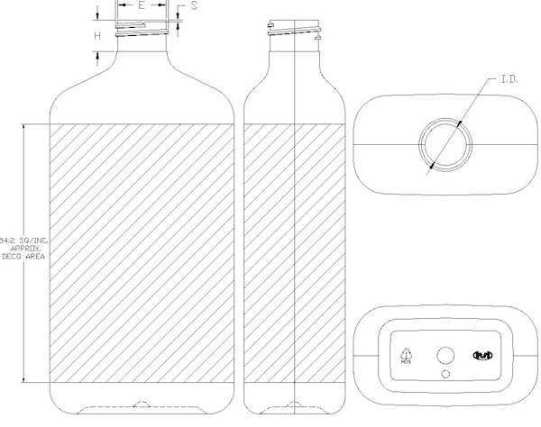 750ML METRIC OVAL PET WITH 28-410 NECK FINISH