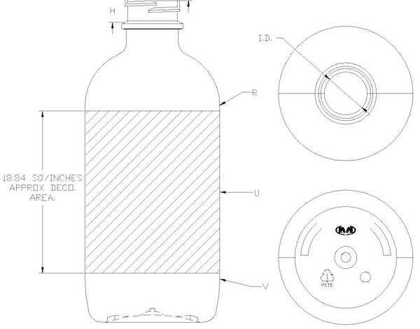 250ML METRIC ROUND PET WITH 24-400 NECK FINISH