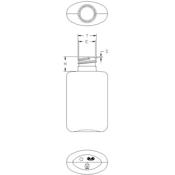 30ML WHITE OVAL HDPE WITH 18-410 NECK FINISH