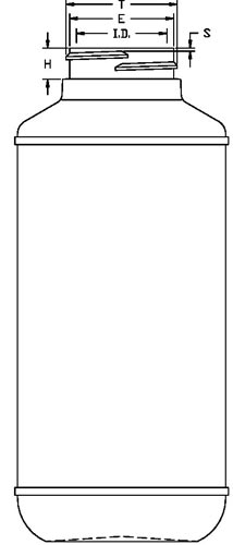 500ML WHITE PROTECTO ROUND HDPE WITH 38-400 NECK FINISH