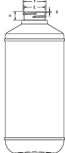 500ML WHITE PROTECTO ROUND HDPE WITH 28-400 NECK FINISH