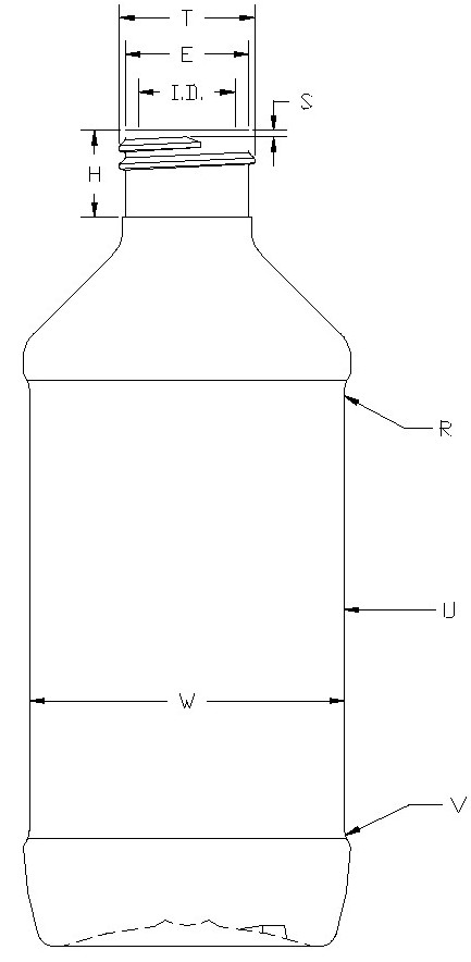 8OZ RECESSED PANEL ROUND PET WITH 24-410 NECK FINISH