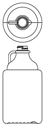 1LITER WHITE SYRUP ROUND HDPE WITH 28-400 NECK FINISH
