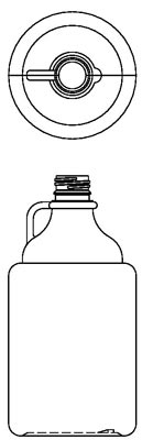 1LITER WHITE SYRUP ROUND HDPE WITH 28-400 NECK FINISH