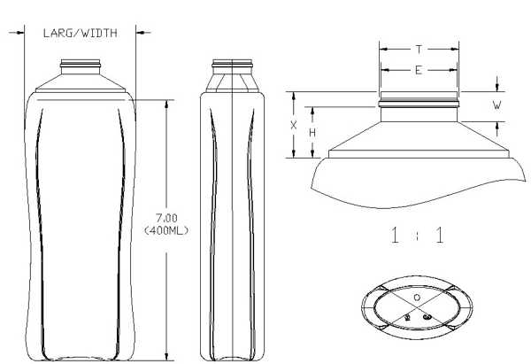 400ML WHITE TALL ROUNDED OVAL HDPE WITH 26MM NECK